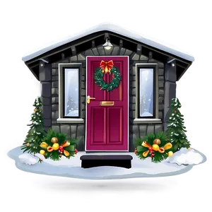 Festive Holiday Cottage Png 32 PNG Image