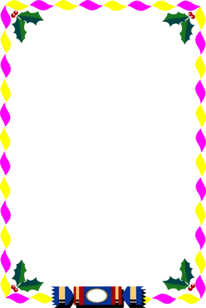 Festive Holiday Frame Border PNG Image