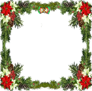 Festive Holiday Frame Design PNG Image