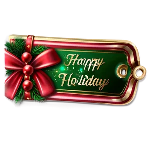 Festive Holiday Tag Png Klb PNG Image