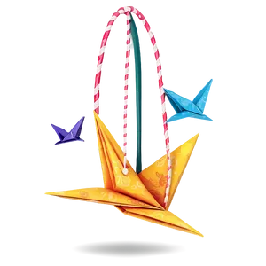 Festive Paper Crane Decoration Png 06282024 PNG Image