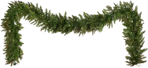 Festive Pine Garland Decoration.png PNG Image