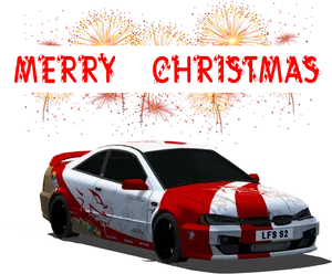 Festive Rally Car Celebration PNG Image