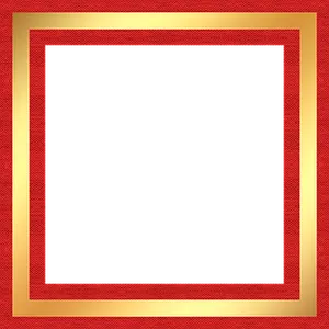 Festive Redand Gold Frame PNG