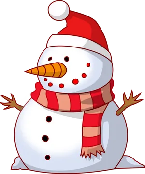 Festive Snowman Clipart PNG Image