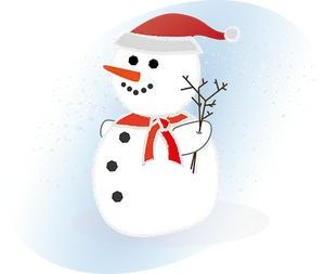 Festive Snowman Illustration PNG Image