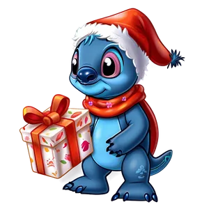 Festive Stitch With Present Png Kvp24 PNG Image