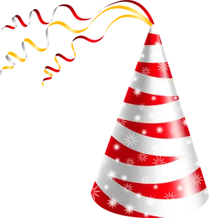 Festive Striped Birthday Hat PNG Image