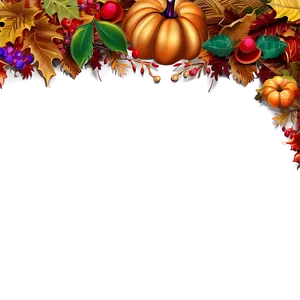 Festive Thanksgiving Border Png Skj73 PNG Image