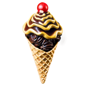 Festive Waffle Cone Png 06282024 PNG Image