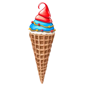 Festive Waffle Cone Png 06282024 PNG Image