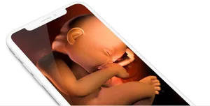 Fetal Imagery Through Smartphone PNG Image