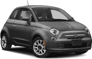 Fiat500 Compact Car Side View PNG Image