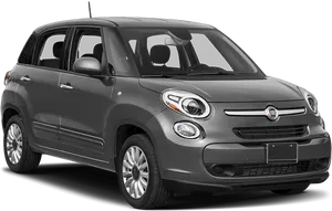 Fiat500 L Grey Side View PNG Image