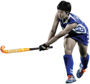 Field Hockey Playerin Action PNG