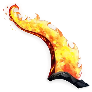 Fierce Anime Fire Wave Png 5 PNG Image