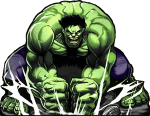 Fierce Hulk Illustration PNG Image