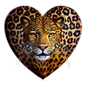 Fierce Leopard Heart Symbol Png Iyg26 PNG Image