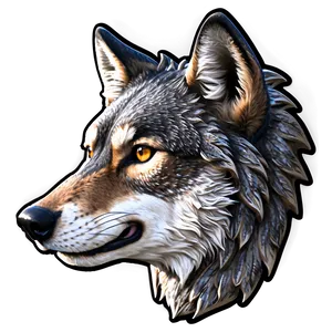 Fierce Wolf Face Emblem Png 52 PNG Image