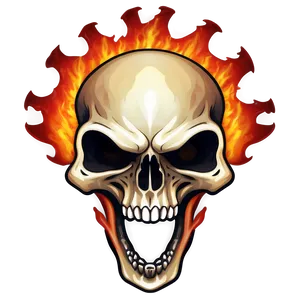 Fiery Animal Skull Emblem Png Qeg73 PNG Image