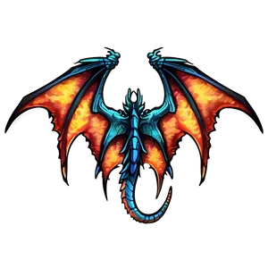 Fiery Dragon Wings Graphic Png 72 PNG Image