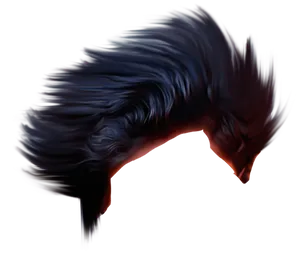 Fiery_ Edge_ Hair_ Art PNG Image