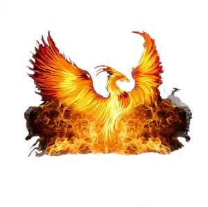 Fiery Phoenix Artwork PNG Image