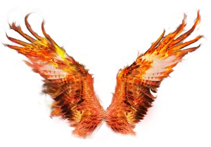 Fiery Phoenix Wings Artwork PNG Image