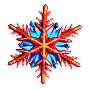 Fiery Red Snowflake Design Png 06282024 PNG Image