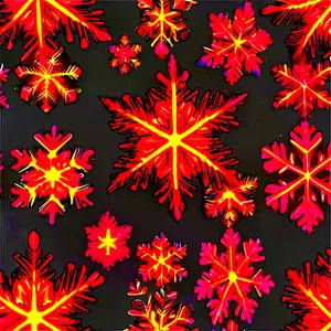 Fiery Red Snowflake Design Png Bou5 PNG Image