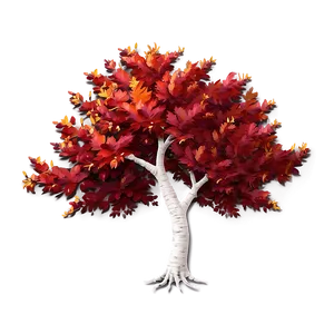 Fiery Red Tree Artwork Png Nuk6 PNG Image