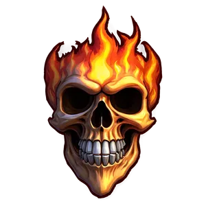 Fiery Skull Emblem Png 06252024 PNG Image