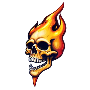 Fiery Skull Emblem Png Ort PNG Image