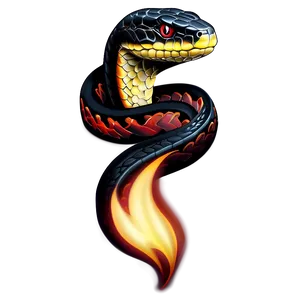 Fiery Snake Tattoo Png Dcv PNG Image