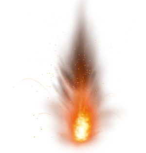 Fiery Spark Explosion PNG Image