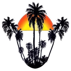 Fiery Sunset Palmera View Png Afk PNG Image