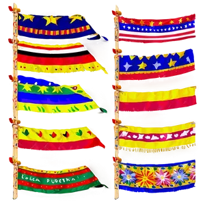 Fiesta Party Flags Png Uvw PNG Image