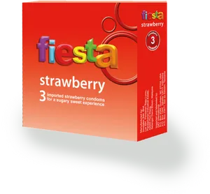 Fiesta Strawberry Condom Pack PNG Image