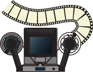 Film Editing Concept Illustration PNG Image