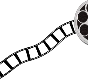 Film Reel Iconon Black Background PNG Image