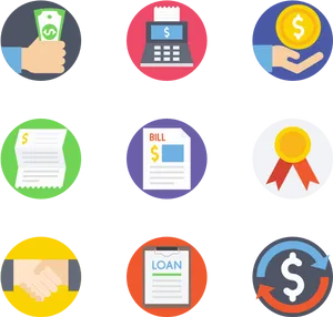 Financial Icons Set PNG