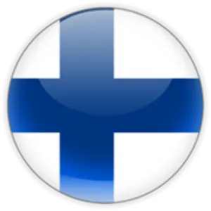 Finnish_ Flag_ Button PNG Image