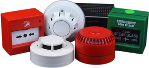 Fire Alarm Components Collection PNG Image