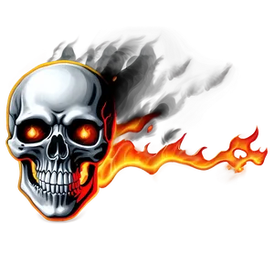 Fire Blaze Skull Art Png 06252024 PNG Image