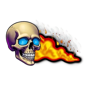 Fire Blaze Skull Art Png Djr52 PNG Image