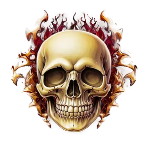 Fire Blaze Skull Art Png Ndr80 PNG Image