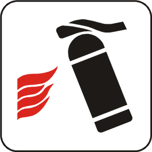 Fire Extinguisher Symbol Vector PNG Image