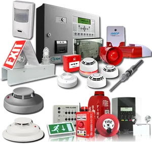 Fire Safety Equipment Collection PNG Image