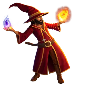 Fireball Wizard Magic Png Mfm56 PNG Image