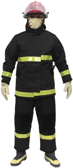 Firefighter Full Gear Display PNG Image